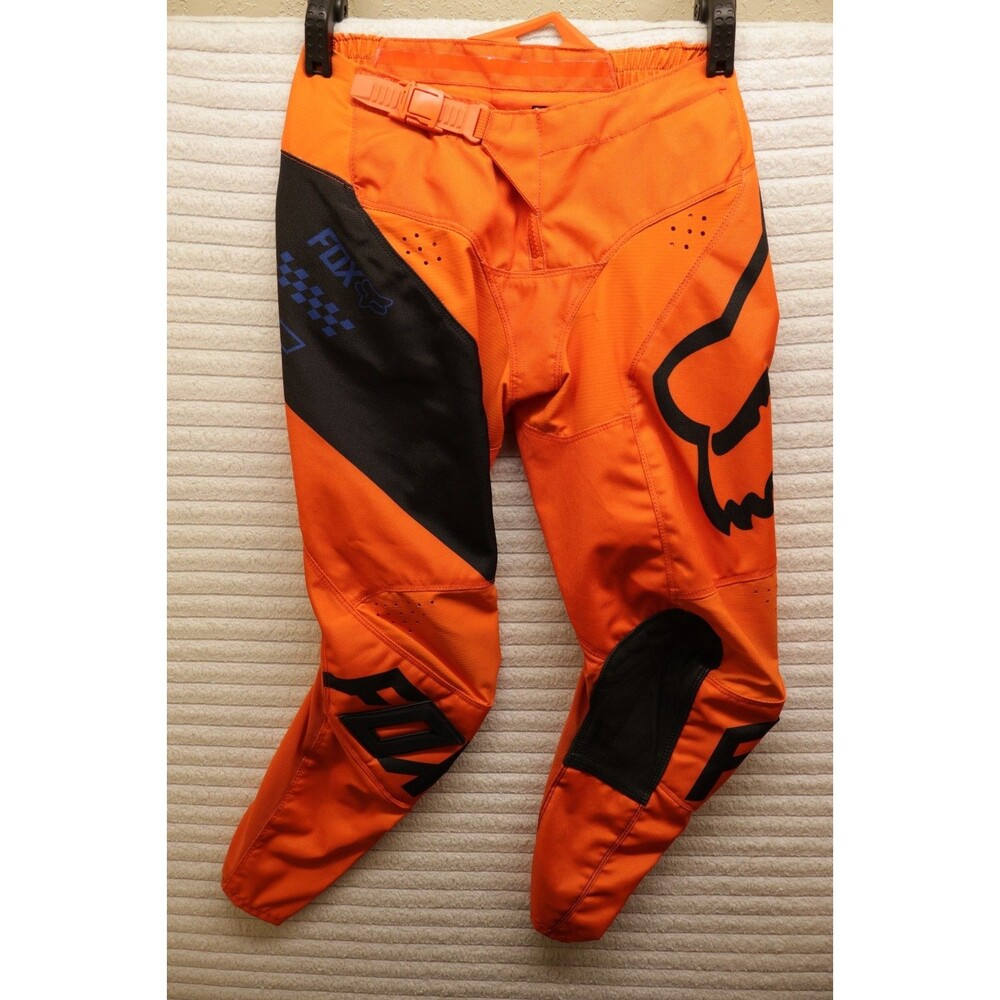 Fox Racing 180 Motocross Pants Youth 26 10-26 Orange Black Dirt Bike ATV Riding